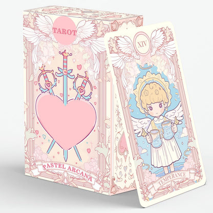 Han Yu Bowen Pastel Arcana Tarot Deck front view showing premium pink box packaging.
