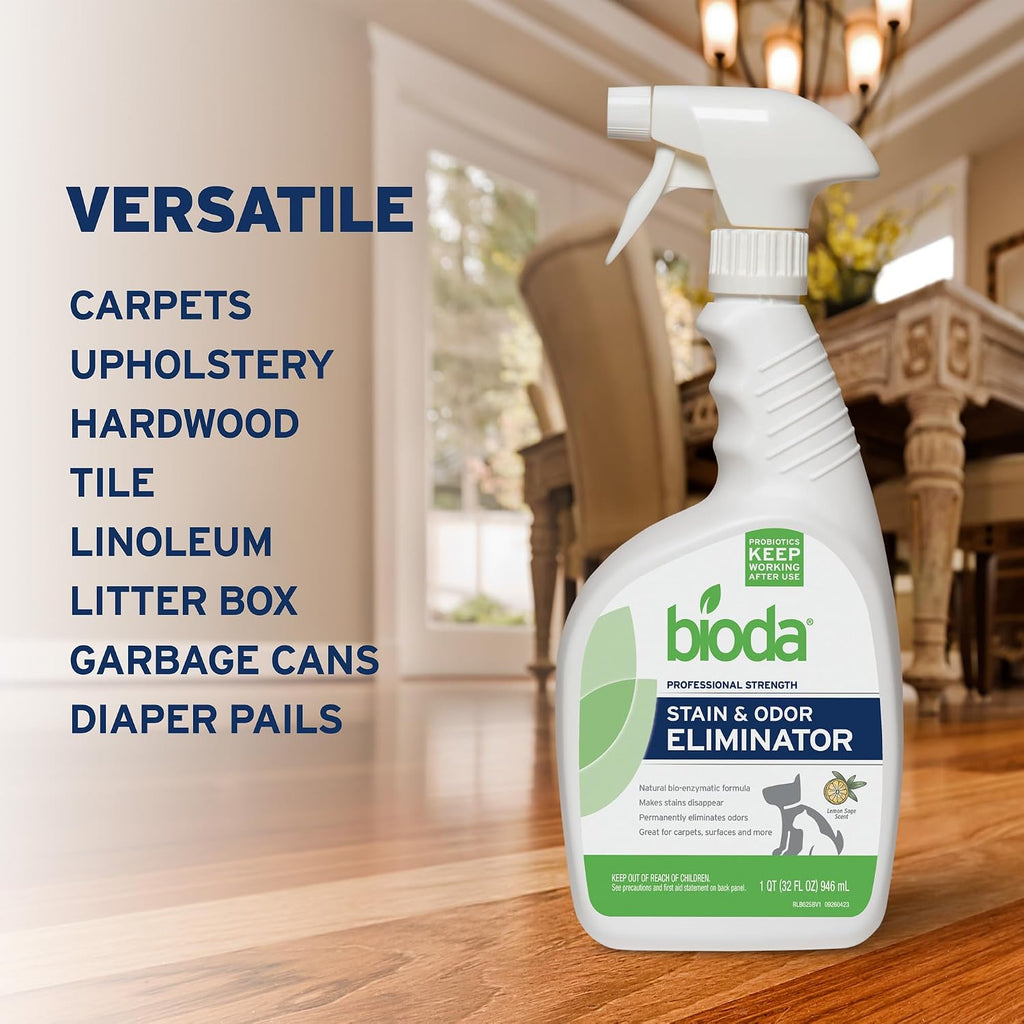 Bioda USA made carpet spot cleaner bottle details