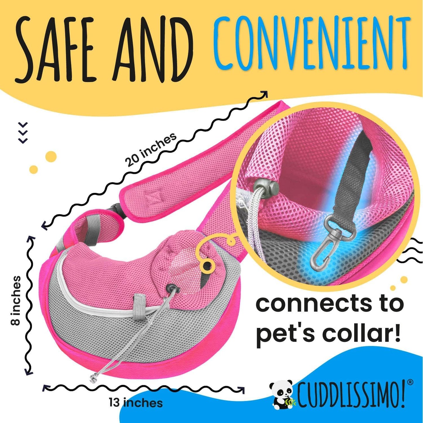 Cuddlissimo! pet sling showing padded bottom support