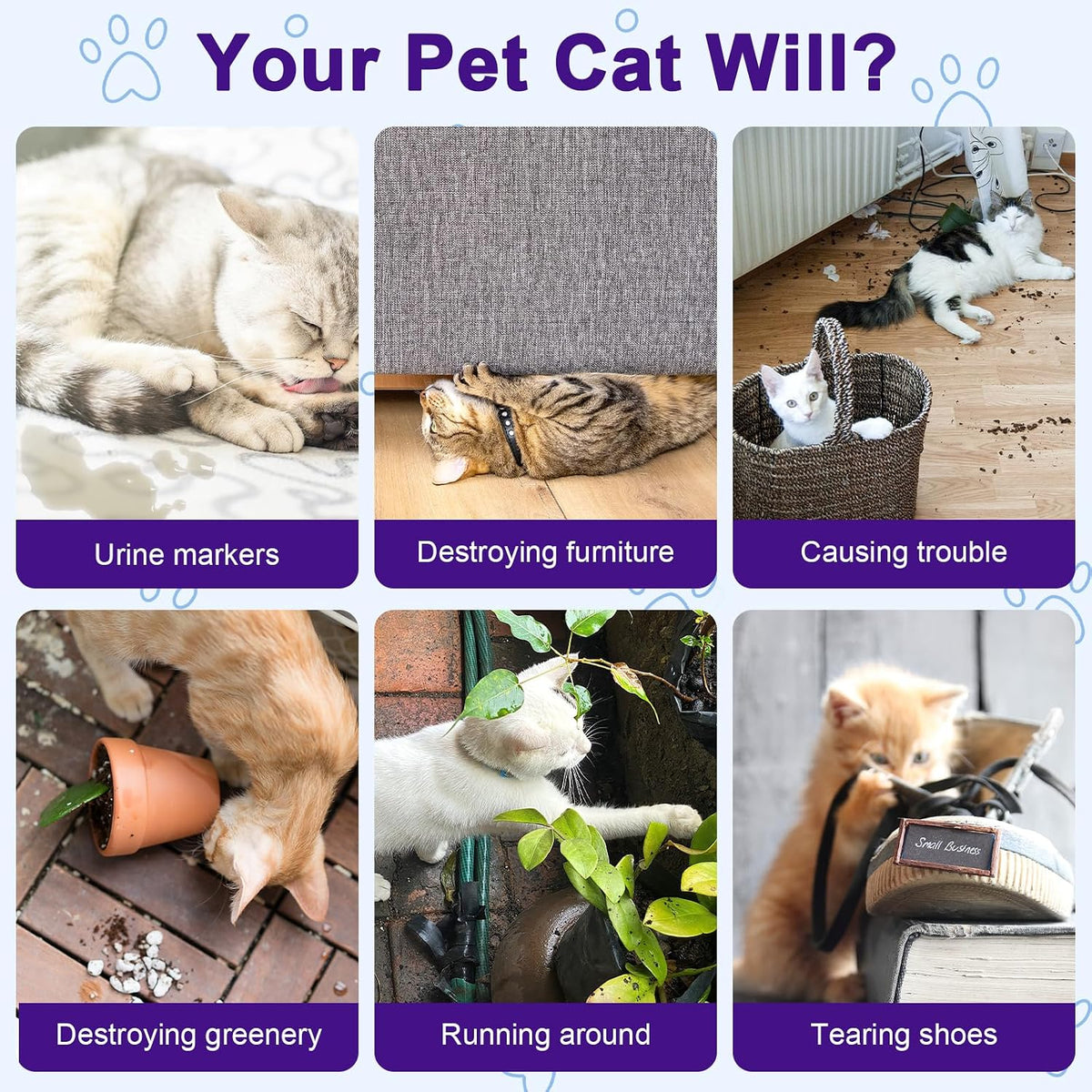 Bugazoom cat training aid spray for preventing furniture scratching.