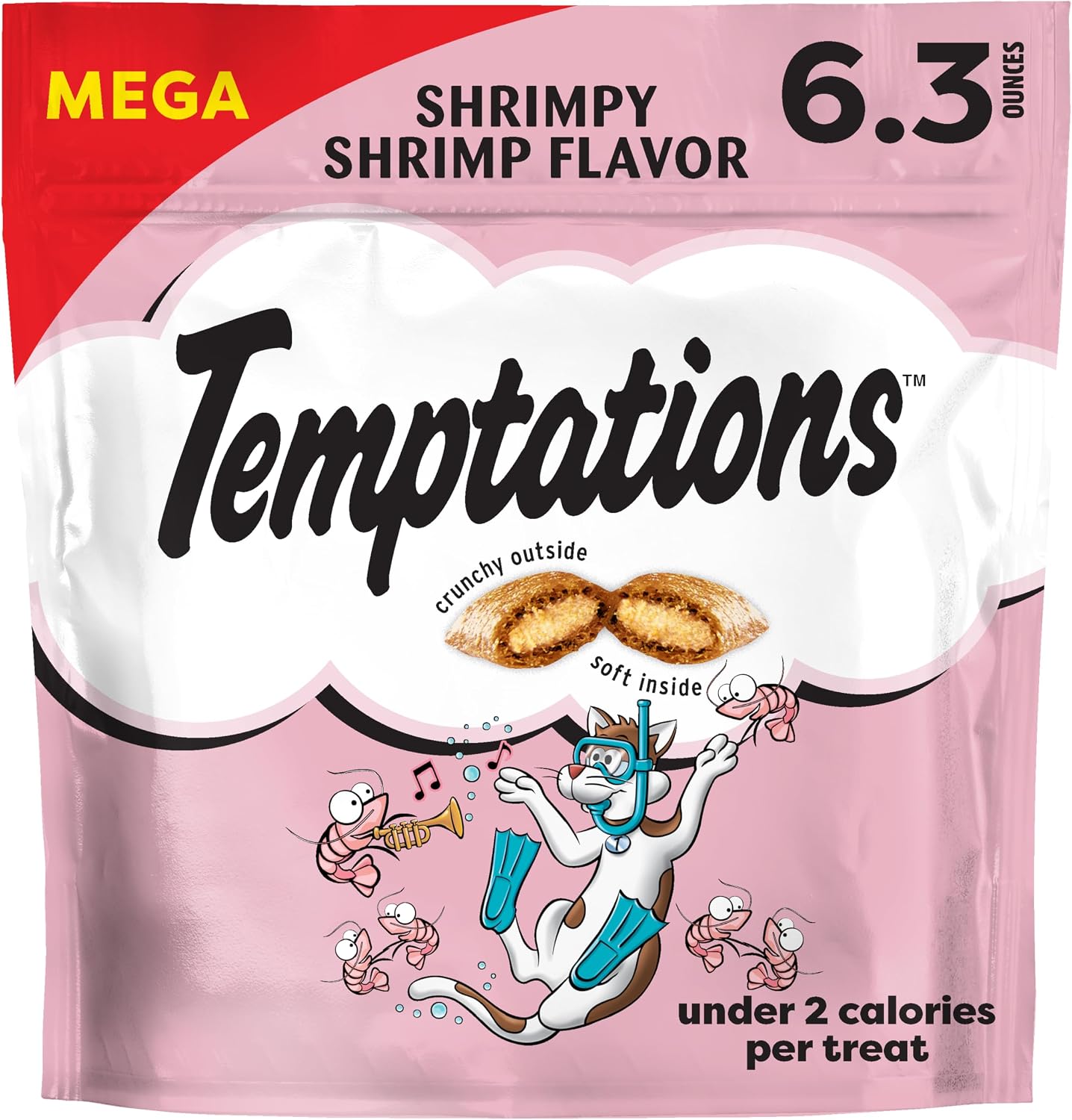 Temptations Cat Treats, Classic Crunchy and Soft Cat Treats, Shrimpy Shrimp Flavor, 16 oz. Tub - Image 13