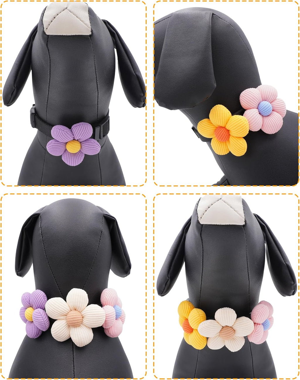 PET SHOW multi color dog collar flower decorations for festive grooming