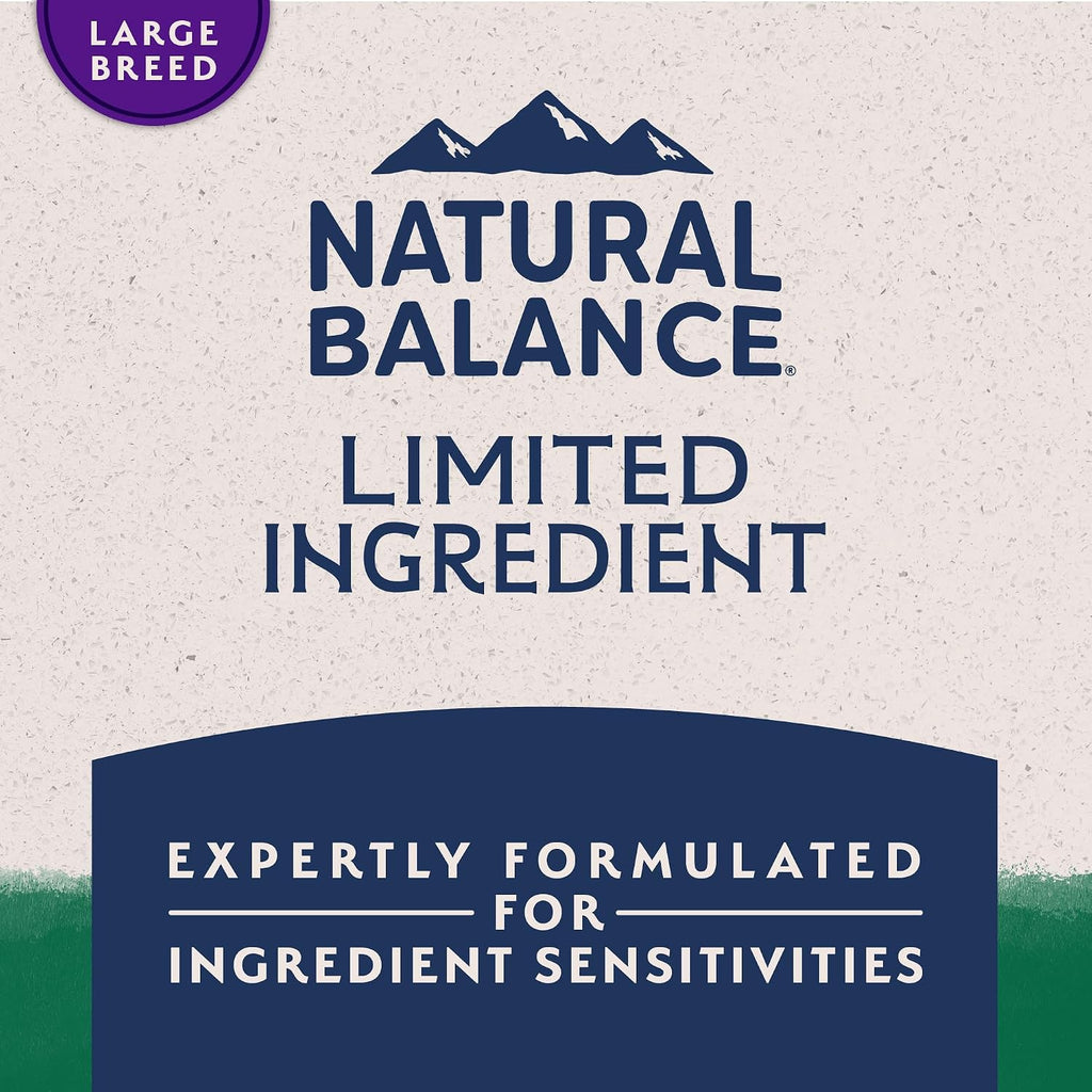 Natural Balance lamb and rice large breed dry dog food for skin and coat health