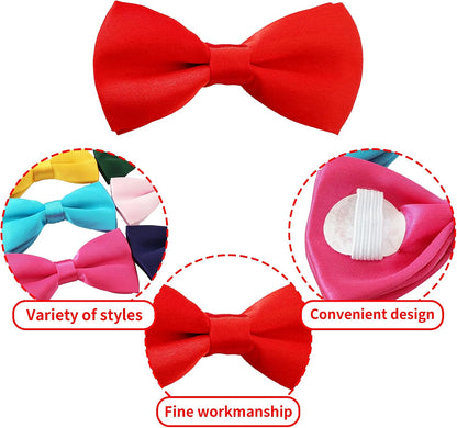 PET SHOW puppy bowtie attachment showing dual elastic bands on back