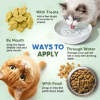 Close up of the dropper application for easy pet dietary supplementation.