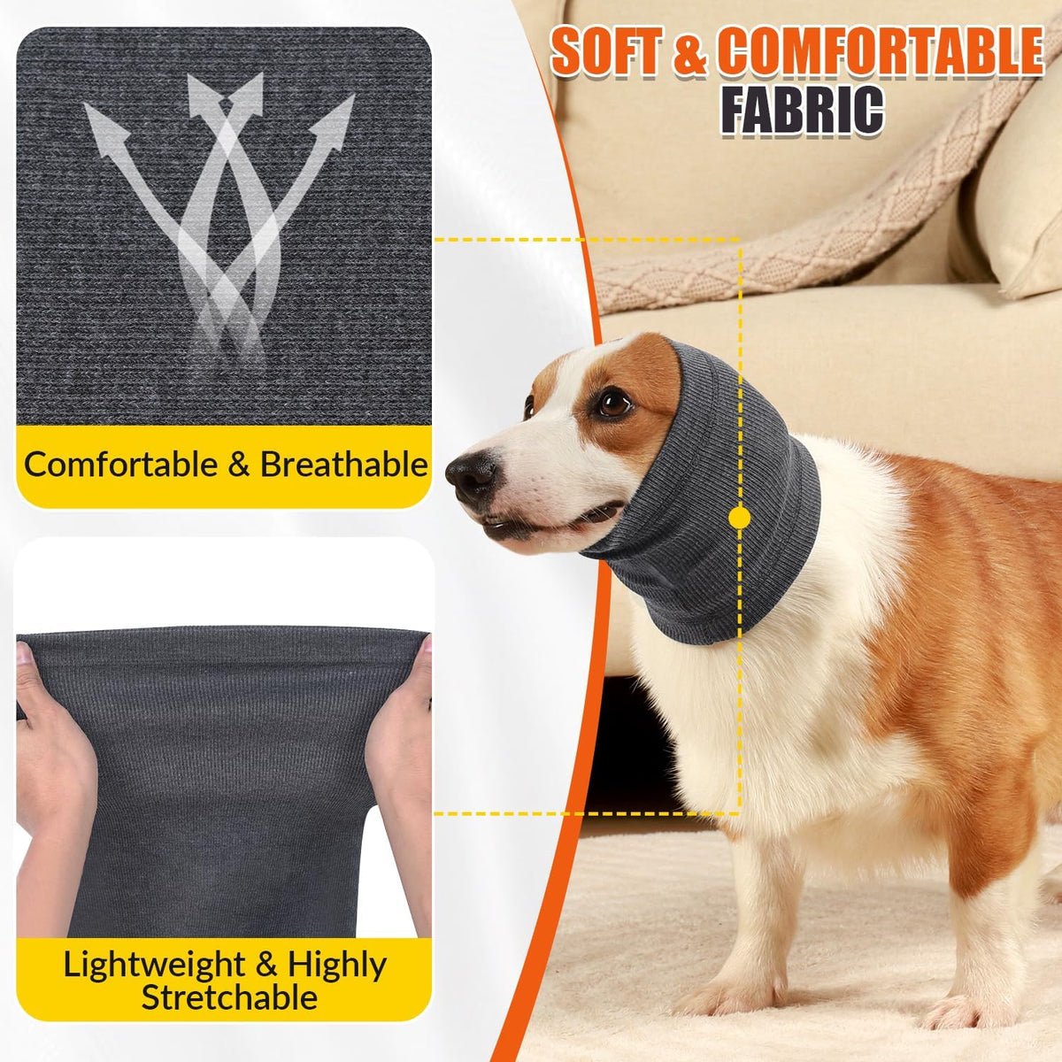 SlowTon no shake dog ear wrap adjustable jaw band