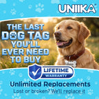EDSG personalized pet name tag showcasing the deep engraving quality on both sides.