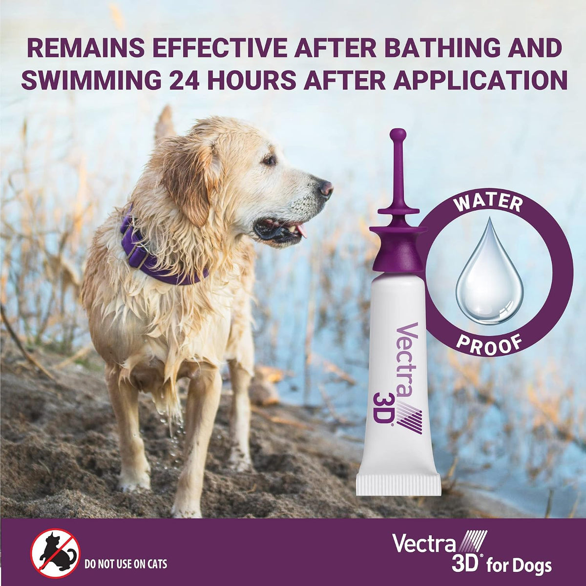 Vectra 3D fast acting flea repellent for small dogs close up
