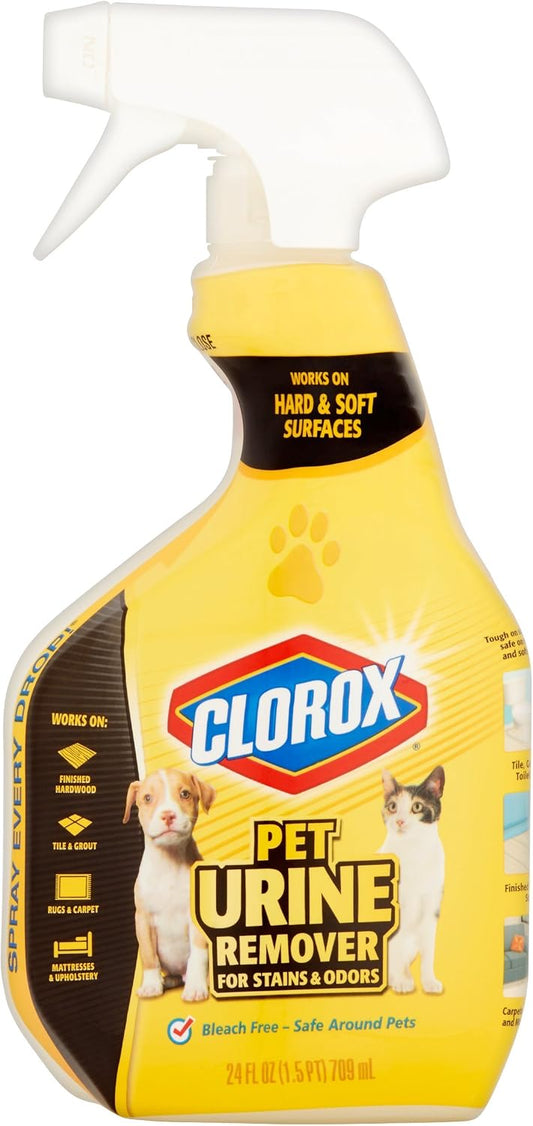 Clorox Pet Urine Remover for Stains and Odors spray bottle front view
