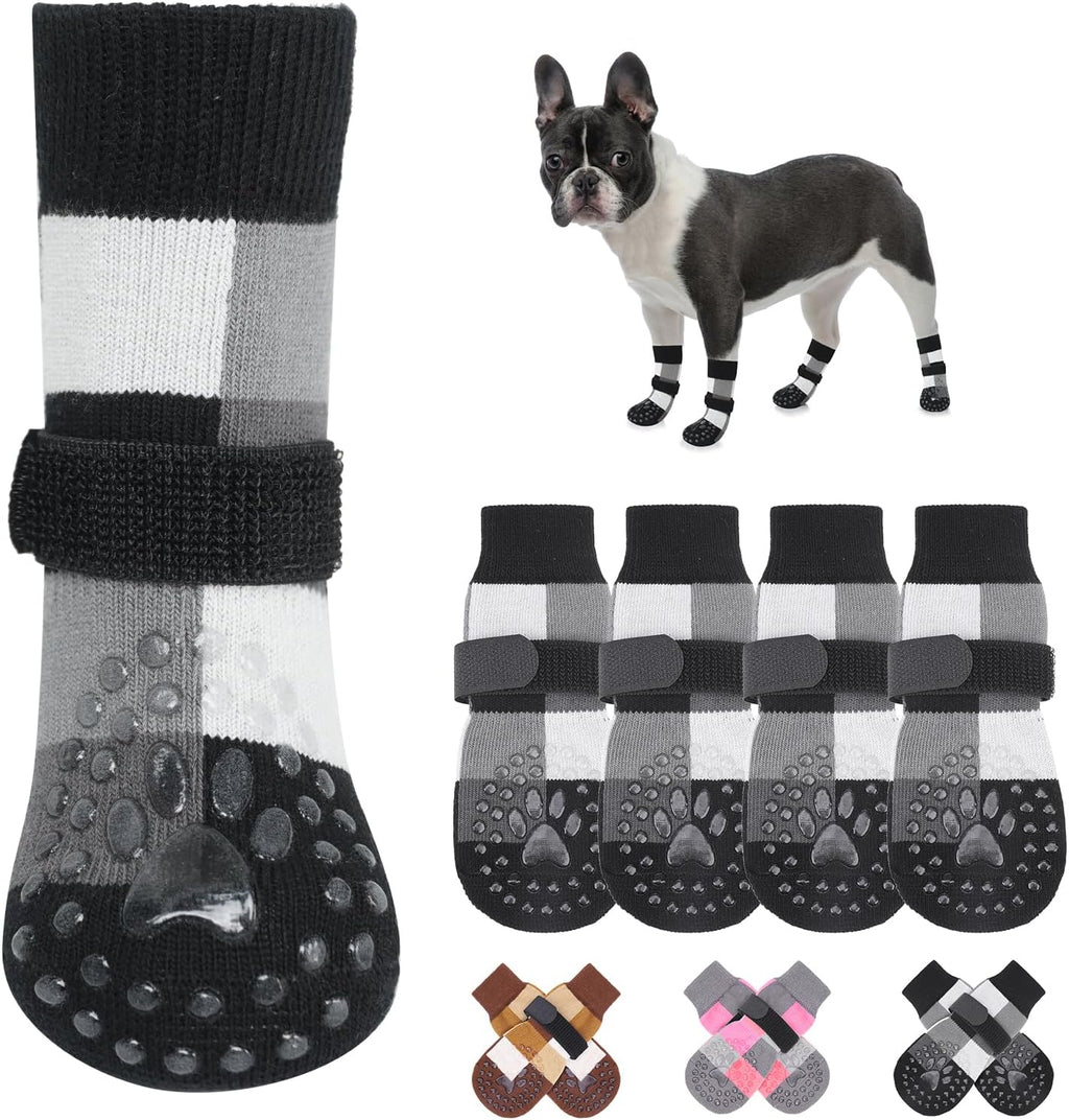 BEAUTYZOO Non Slip Dog Socks to Prevent Licking Paws, Dog Shoes Booties for Hardwood Floors Anti Slip-Thick Grip Works Even When Twisted-Paw Protector for Cold Pavement Small Medium Large Senior Dogs - Image 13