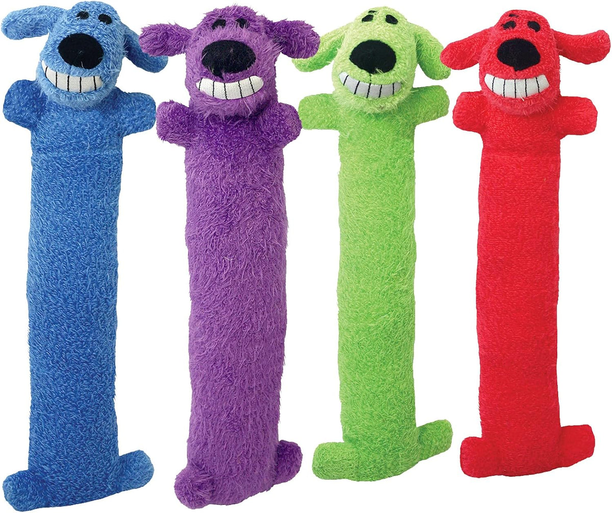 Multipet Loofa Dog Plush Toy w/ Birthday Hat - Squeaky Dog Toy for Dogs - Soft Plush - Stuffed Animal Dog Toys for Playing (1 Count, 12", Random Color Surprise) - Image 9