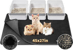 Fostanfly Cat Litter Mat - Extra Large XL 45"x 27" Cat Litter Trapping Mat, Machine Washable Double Layer Design, Urine & Waterproof for Kitty- Easy Clean for Floor - Image 9
