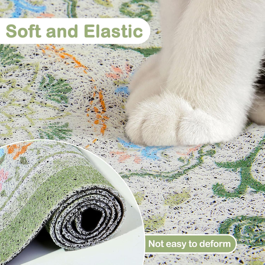 Close up of the textured mesh design on the Glittme kitty litter trapping mat