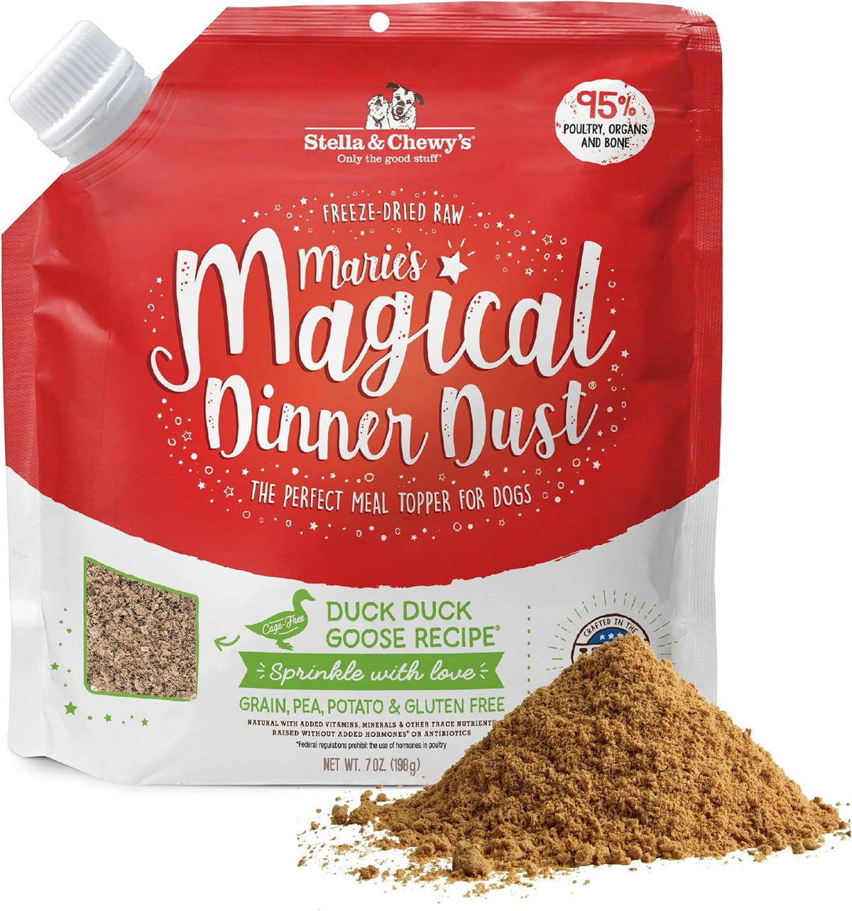 Stella & Chewy's Marie's Magical Breakfast Sprinkles Freeze-Dried Raw Bacon, Egg & Cheese Recipe Grain-Free Dog Food Topper, 7-oz Bag - Image 13