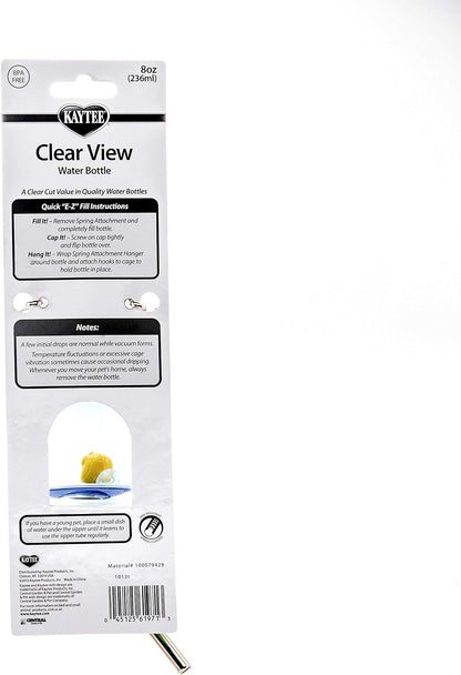 Kaytee Clear View Water Bottle for Pet Gerbils, Hamsters & Mice, 8 oz - Image 2