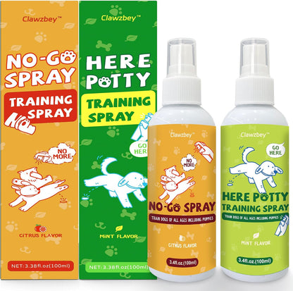 Usage instructions for clawzbey dog training spray set