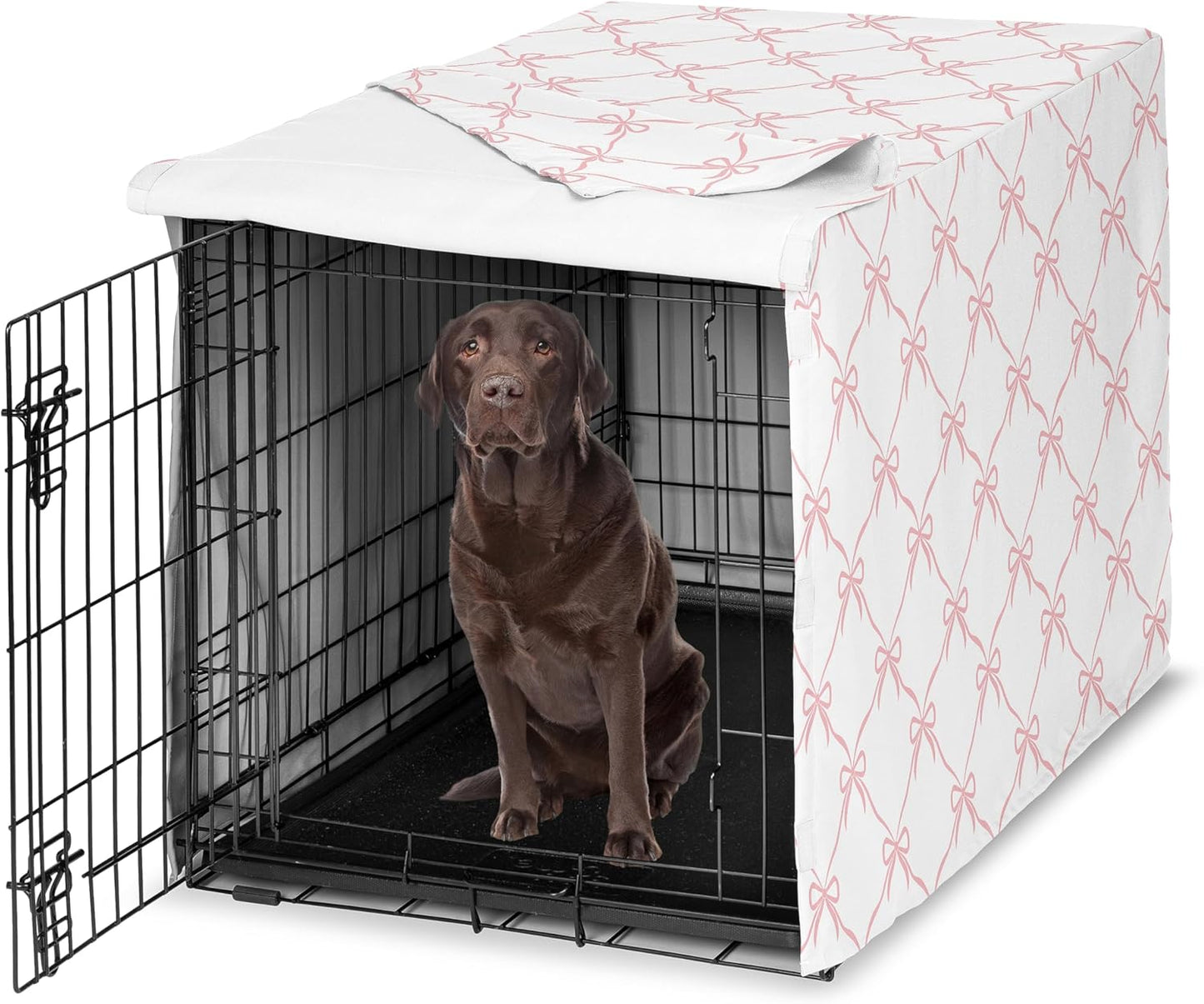 Sweet Jojo Designs 24in. Small Dog Crate Cover (Black Boho Wildflower) for Girls Pet Cage, Kennel Covers (Vintage, Floral, Leaves, Botanical, Paisley, Flower, Bohemian, Farmhouse, Orange, Blue, Teal) - Image 14