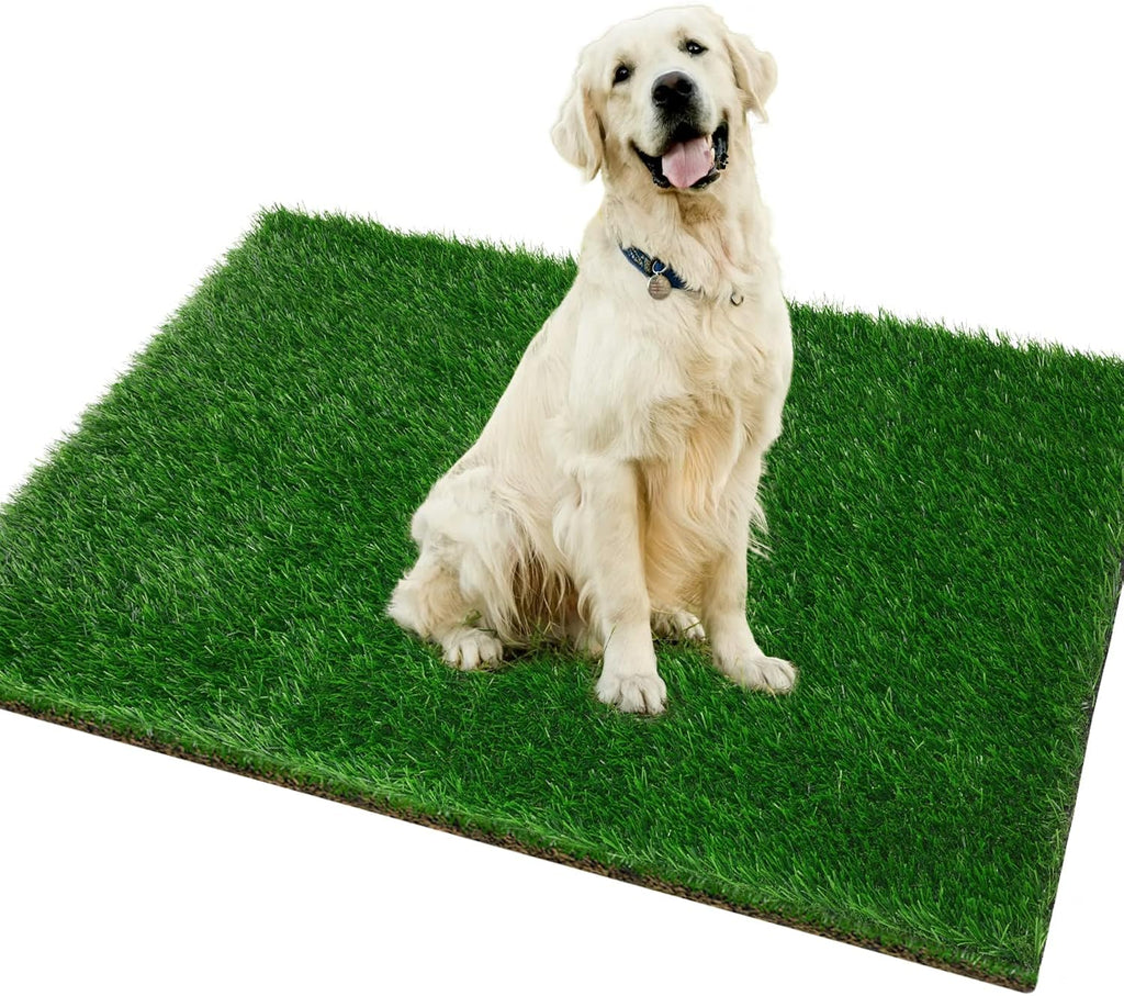 Grass Pad for Dogs 39.3 x 31.5 Inches Fast-Drain Artificial Grass for Pets Potty Training, Easy to Clean Fake Grass for Dog Indoor Outdoor Use(1 Pack) - Image 9