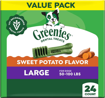 Greenies Dog Treats,Veterinarian-Recommended Natural Dental Dog Treats,Large Size,Sweet Potato Flavor,36 oz,24 Count (Pack of 2) - Image 14