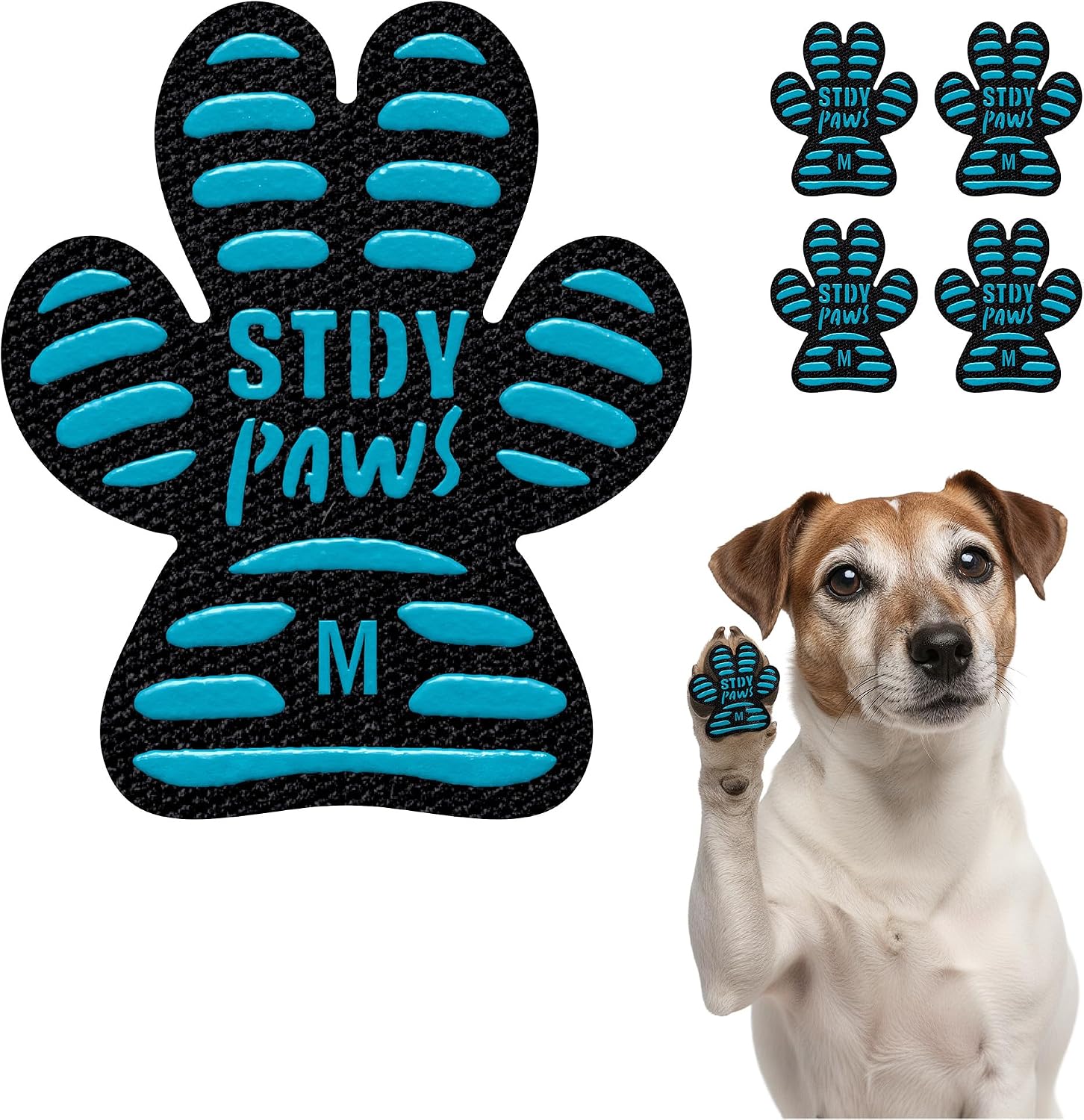 Anti-Slip Paw Stickers for Dogs Feet - Non-Slip Paw Pads for Traction on Hardwood & Tile Floors - Breathable Adhesive Friction Foot Grips for Senior & Injured Dogs - 24 Pads (Size L) - Image 10