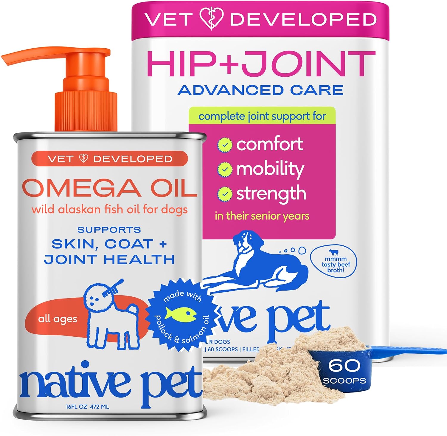 Native Pet Omega 3 Fish Oil for Dogs & Cats - Wild Alaskan Salmon Oil for Dogs Skin and Coat, Supports Joints, Heart & Shedding - Fast-Absorbing Omega 3 6 9 Liquid Supplement - 8oz - Image 14