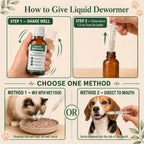 Easy-dose liquid wormer with clear syringe for accurate feline and canine measurement