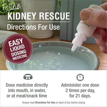 HomeoPet Feline Kidney Rescue liquid drops for cats and kittens product line