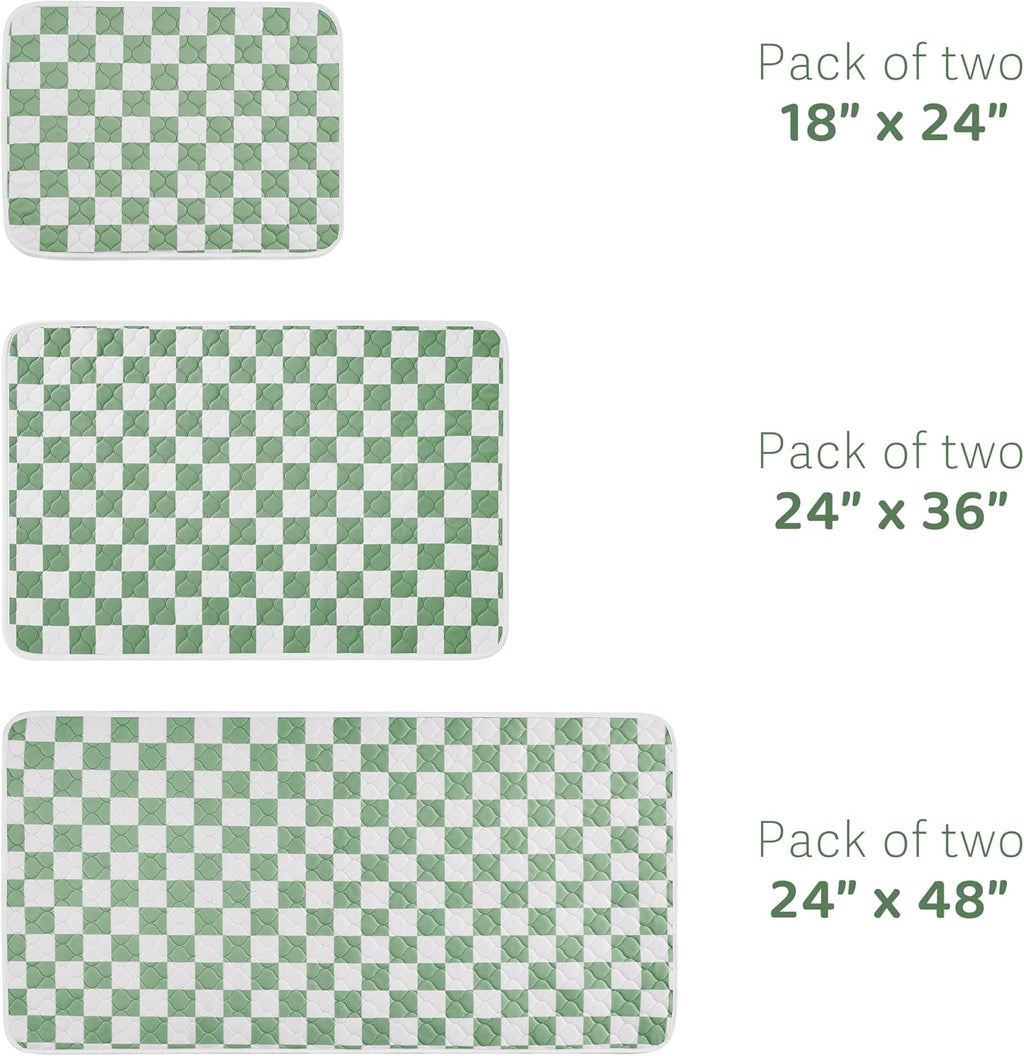 Folded checkered dog training mats for easy storage