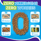 Immune support and probiotic blend product benefits graphic representation.