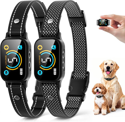Ianciu 2 Pack Smart Dog Bark Collar front view