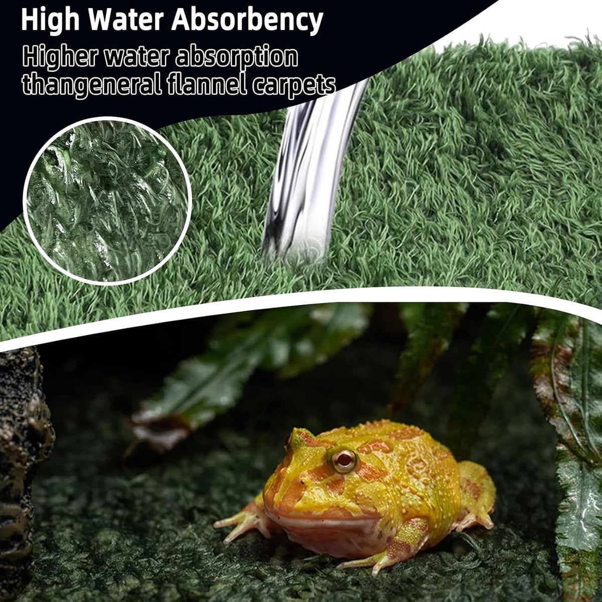 Soft washable synthetic reptile cage flooring