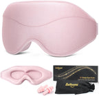 BeHoomi Sleep Mask front view showing pink 3D contoured ergonomic design.