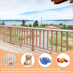 Shappy Balcony Net for Pets 16.5 ft x 2.5 ft Anti Fall Cat Dogs Netting Balcony Mesh Fence Net Screen Protection Crib Mesh for Pets Patios Stairway Clear Stair Banister Guard Apartment(White) - Image 6