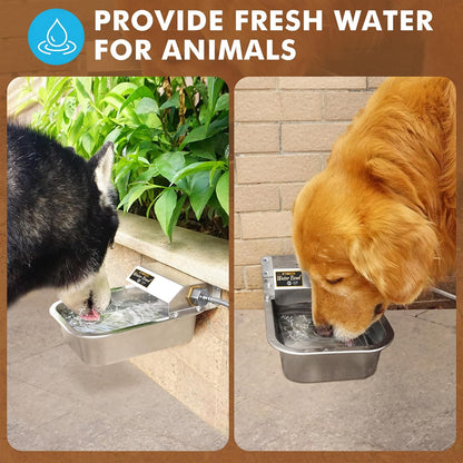 PETTEN automatic dog water station side view displaying the rounded safe edges