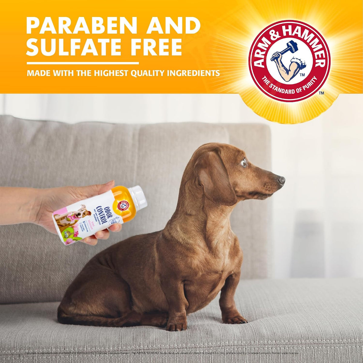 Arm and Hammer kiwi blossom scent dry shampoo for dogs