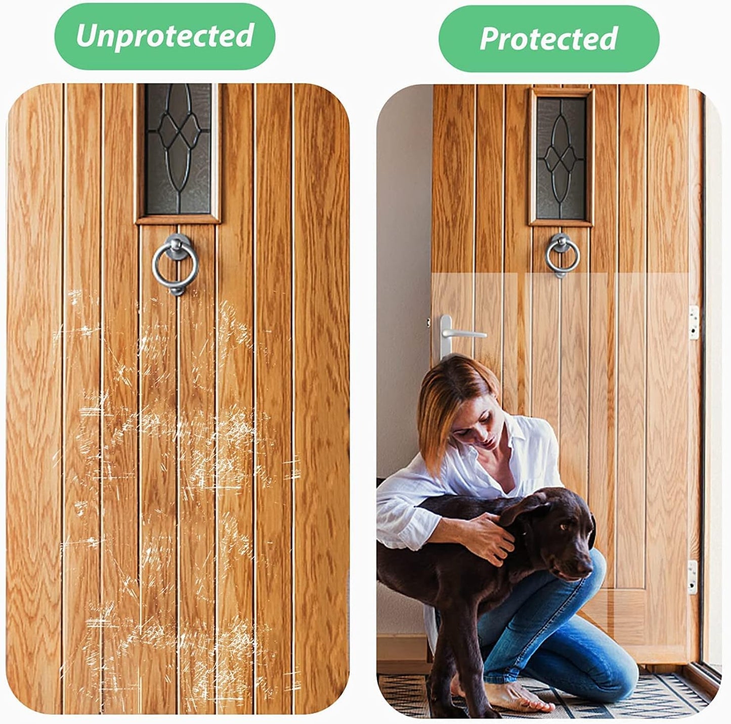Cat scratching protection tape applied to furniture