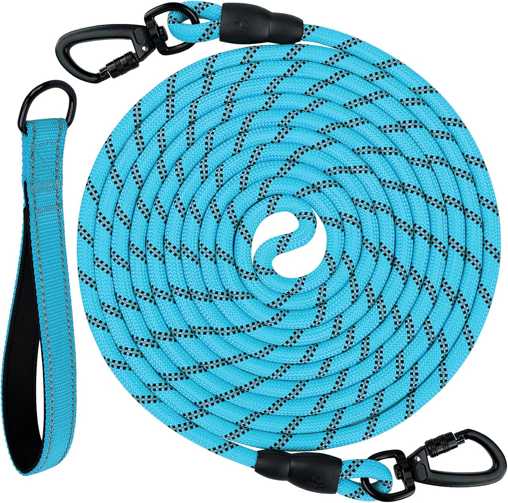 Joytale Long Leash for Dog with Removable Padded Handle, Heavy Duty Lead for Large Medium Dogs,15FT/30FT/50FT/65FT Reflective Training Leash for Play, Camping, Backyard Tie Out, Orange, 30FT - Image 10