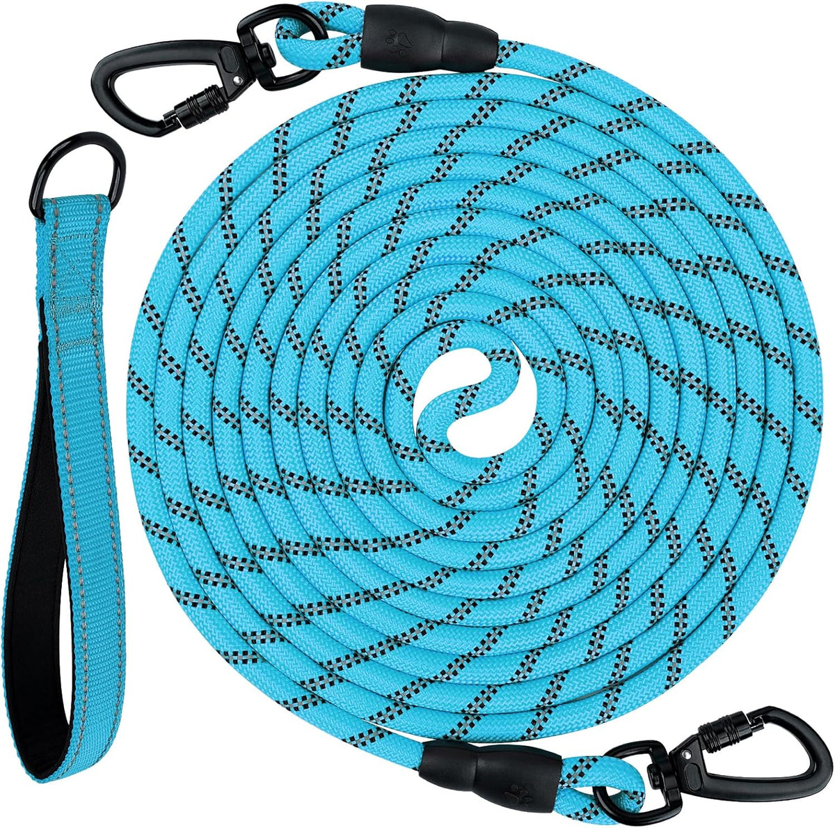 Joytale Long Leash for Dog with Removable Padded Handle, Heavy Duty Lead for Large Medium Dogs,15FT/30FT/50FT/65FT Reflective Training Leash for Play, Camping, Backyard Tie Out, Orange, 30FT - Image 10