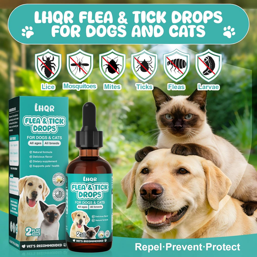 Natural herbal oral drops for dogs and cats pest protection bottle with dropper