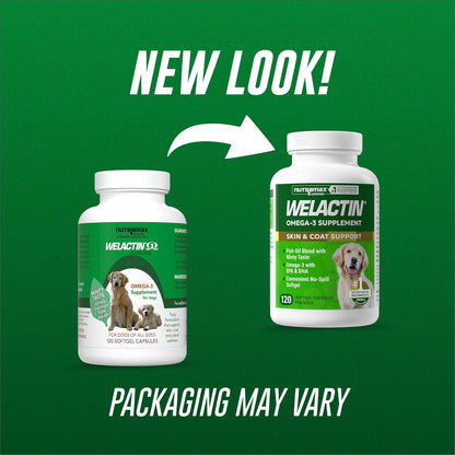 Premium mint flavored fish oil softgels for canine joint and immune support.