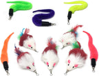Bright neon replacement worms for kitten exercise toys