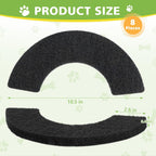 Close up view of the zero point forty five inch thick activated carbon material.