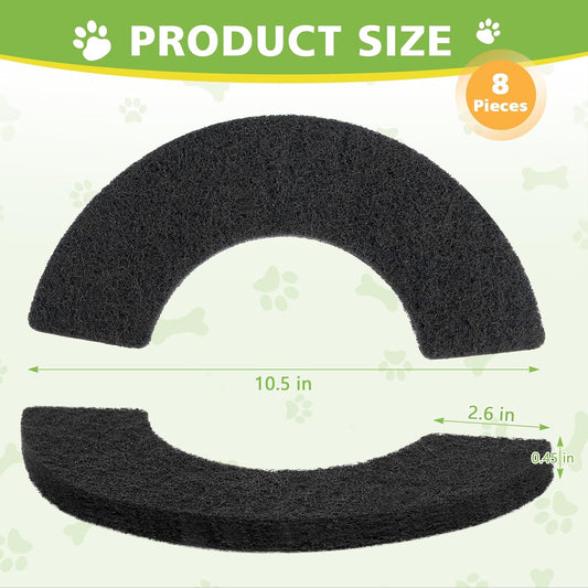 Close up view of the zero point forty five inch thick activated carbon material.