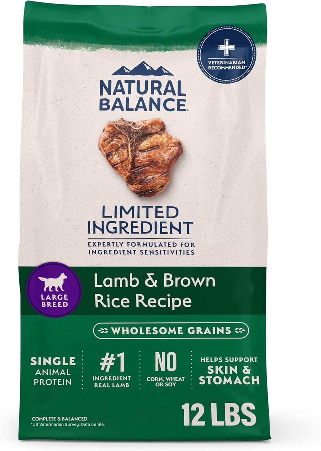 Natural Balance Limited Ingredient Large Breed Adult Dry Dog Food with Healthy Grains, Lamb & Brown Rice Recipe, 26 Pound (Pack of 1) - Image 12
