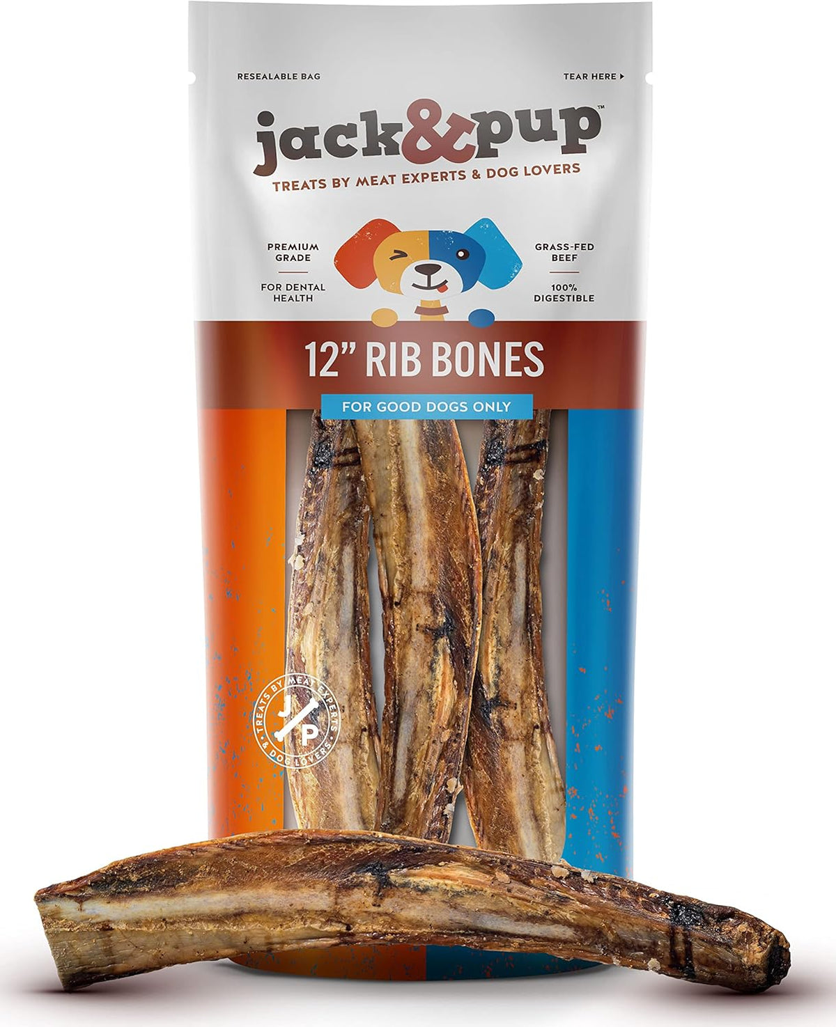 Natural beef bone chew for dental health
