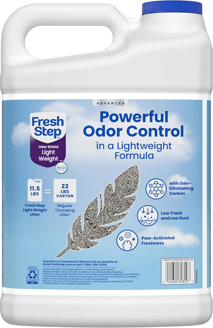 Fresh Step Advanced Odor Shield Light Weight Multi Cat Clumping Litter with Febreze Freshness, Ammonia Block Technology, 11.5 lb. Jug, Pack of 2 - Image 14