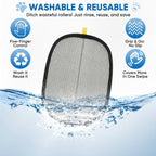 Washable electrostatic pet hair glove folded for travel