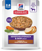 Hill's Science Diet Sensitive Stomach & Skin, Adult 1-6, Stomach & Skin Sensitivity Support, Wet Dog Food, Variety Pack: Chicken, Turkey Stew, 2.8 oz Pouch, Case of 12 - Image 14