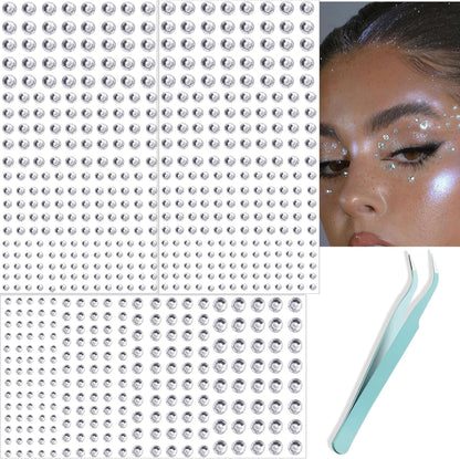 Nooepc 660 pieces self adhesive face and hair gems front packaging view