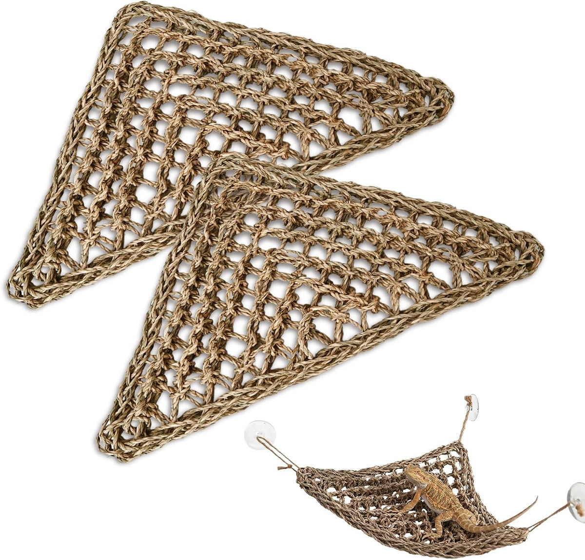 Waazoorep reptile hammock corner triangle 2 pieces front view